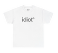 WHITE idiot T-SHIRT